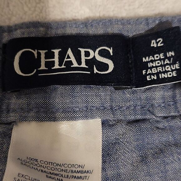 Chaps mens blue beach palm tree design shorts - Picture 3 of 5